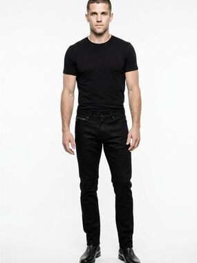 The Kooples regular straight fit Black Men's buttonfly Jeans 33x34 nwt